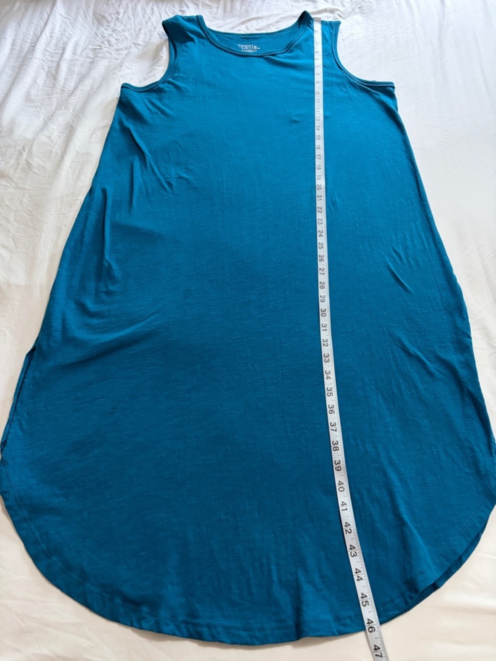 Time & Tru Teal Sleeveless Midi Dress - Picture 3 of 7